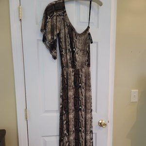Animal print one shoulder dress- size XS NWT